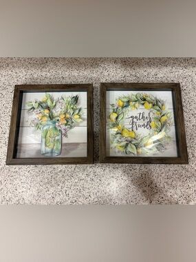 Tre Sorelle Studios Watercolor Lemon Wreath Gather Friends